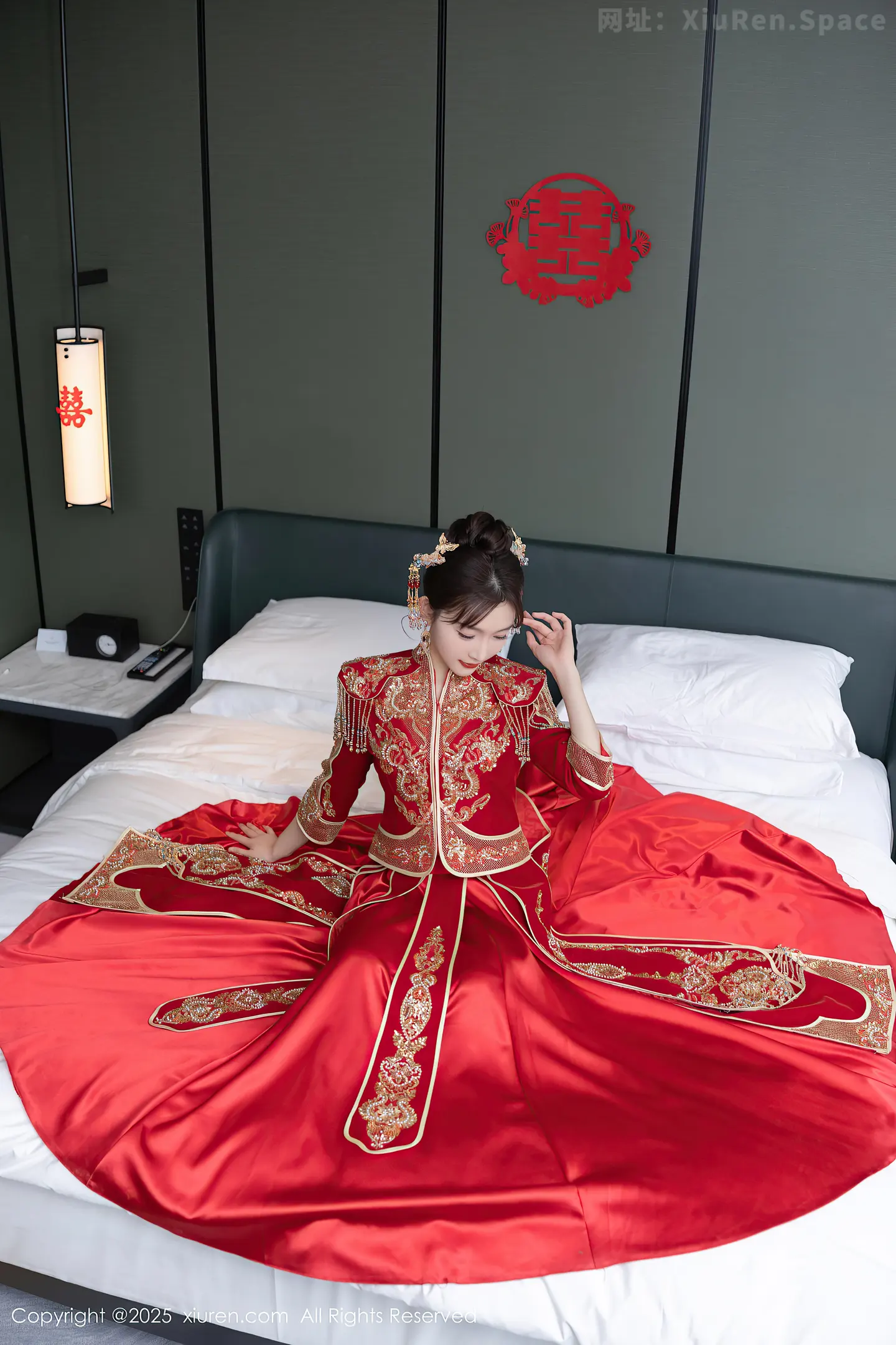 图片[3]-[XiuRen秀人网] VOL.9770 模特陆萱萱性感新娘装露红色内衣配超薄肉丝秀柔美身材诱惑写真82P-秀人网官方网站